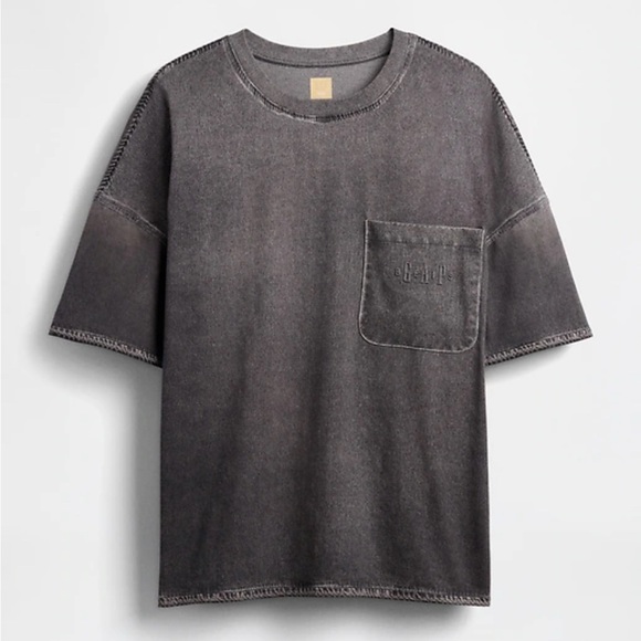 Gap × BÉIS Knit Denim Pocket T-Shirt Size S/M - Picture 3 of 13